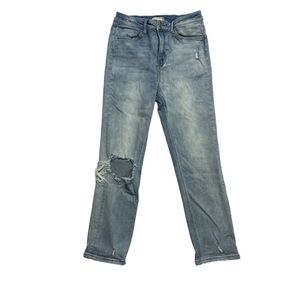 Altar’d State Vervet Women's Denim Jeans Light Wash Distressed Stretch Size 29